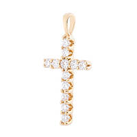 Золотой крестик с бриллиантами пб0177cha Оникс IN, код: 6732550
