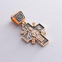 Золотой православный крест «Иисус Христос «Царь царей». Икона Божией Матери «Державная» п0240 IN, код: 6736329