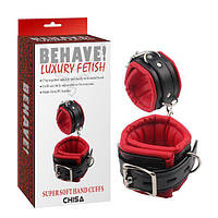 Наручники Chisa красно-черные Super Soft Hand Cuffs KB, код: 7820908