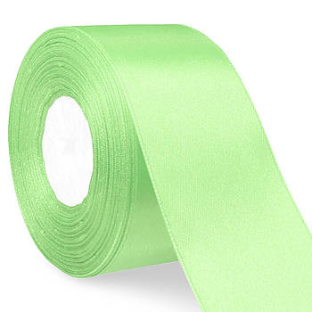 Стрічка атласна №54 світло-зелена (5 см х 36 ярдів)