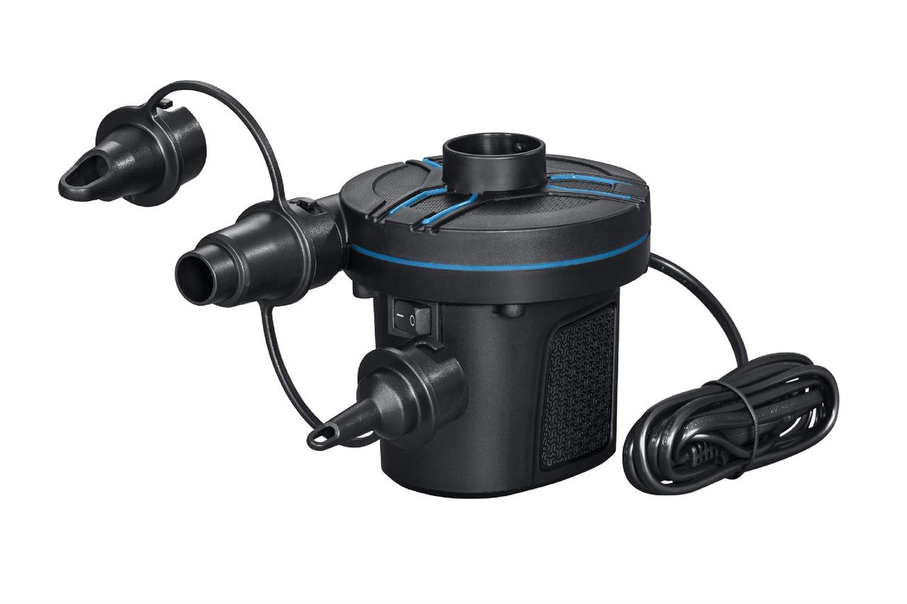 Насос електричний на 220V 680 л/хв Bestway 62252 З 3 насадками для надувних виробів