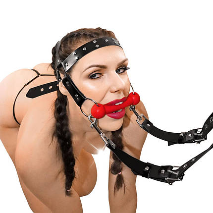 БДСМ-ляп-зарядка Art of Sex — BDSM Gag Harness Pony, фото 1