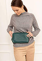 Кожаная поясная сумка Dropbag Maxi зеленая краст BlankNote IN, код: 8132175