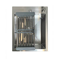 Мойка кухонная Platinum Handmade 40*50 (3мм 1.5мм), (Корзина + Дозатор + Сифон) врезная IN, код: 8210952