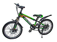 Детский велосипед 20 Scale Sports. Green (дисковые тормоза, амортизатор) 1332396243 IN, код: 2719963