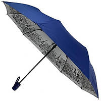 Зонт полуавтомат женский TheBest F713 на 9 спиц с внутренним рисунком Синий IN, код: 8060041