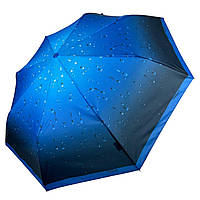 Женский зонт полуавтомат Toprain на 8 спиц с принтом капель синяя ручка 02056-2 IN, код: 8027236