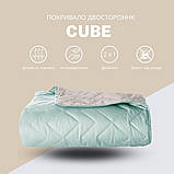 Покривало 240х260 см IDEIA стьобане двостороннє якісна стібка мікрофібра мʼята сіре на ліжко, диван, фото 2