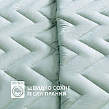 Покривало 220х240 см IDEIA стьобане двостороннє якісна стібка мікрофібра на ліжко, диван мята сіре, фото 8