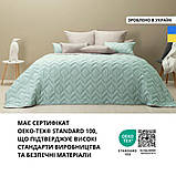 Покривало 240х260 см IDEIA стьобане двостороннє якісна стібка мікрофібра мʼята сіре на ліжко, диван, фото 8
