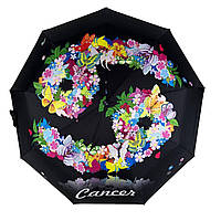 Женский зонт-автомат Зодиак в подарочной упаковке с платком от Rain Flower Рак Cancer 01040-1 IN, код: 8198884