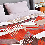 Плед покривало Kassandra 150x200 см IDEIA теракот полуторне бавовна натуральне, фото 7