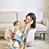 Плед дитячий 90х120 см PAPAELLA натуральна бавовна теплий ніжний в ліжечко візочок киця, фото 10