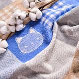 Плед дитячий 90х120 см PAPAELLA натуральна бавовна теплий ніжний в ліжечко візочок киця, фото 7