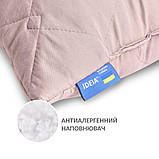 Подушка для сну та відпочинку 40x140 cм CUBE IDEIA беж для тіла довга подушка антиалергенна комфортна, фото 3