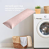 Подушка для сну та відпочинку 40x140 cм CUBE IDEIA беж для тіла довга подушка антиалергенна комфортна, фото 6