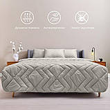 Ковдра зимова 175х210 см Nordic Comfort IDEIA антиалергенна тепла сіра двуспальна, фото 3
