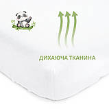 Наматрацник дитячий непромокальний 60х120 см Аква Стоп бамбуковий PAPAELLA натяжний з бортом по периметру, фото 6