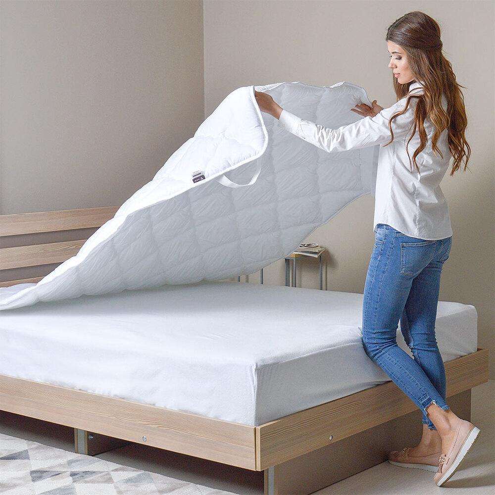 Наматрацник 120х200 см Comfort IDEIA з гумками по кутах супер щільний пл 250 гр/м2 антиалергенний білий