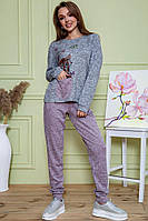 Женский костюм штаны + кофта серо-пудрового цвета 172R1211-2 Ager 42 IN, код: 8229878