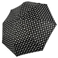 Женский зонт полуавтомат от Toprain на 8 спиц с принтом черный 02020-3 IN, код: 8324077