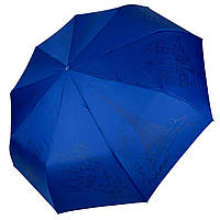 Женский складной зонт автомат на 9 спиц c тисненым принтом Парижа от Frei Regen синий 0822-3 IN, код: 8324082