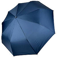 Женский однотонный зонт полуавтомат на 9 спиц антиветер от Toprain темно-синий 0119-10 IN, код: 8324133