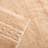 Рушник махровий лицьовий Версаче бавовна 50х90 см 500 г/м2 беж, фото 2