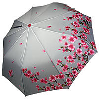 Женский зонт полуавтомат от Toprain с Эйфелевой башней и сакурой малиновая ручка 0625-3 IN, код: 8324190