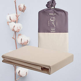 Простирадло 240х260 см бавовна натуральне IDEIA бязь натуральна бавовняна в упаковці V-61 беж
