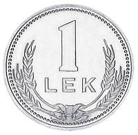 Албания 1 лек 1988 UNC Aluminium