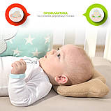 Подушка дитяча ортопедична Ведмедик ТM PAPAELLA 20х27х5 см беж, фото 9