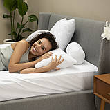 Подушка 40х60 см NORDIC IDEIA антиалергенна біла холлофайбер, стьобаний чохол, фото 7