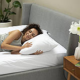 Подушка 50х70 см NORDIC IDEIA антиалергенна біла холлофайбер, стьобаний чохол, фото 4