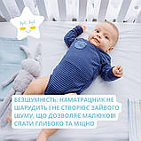 Наматрацник дитячий 60х120х15 см PAPAELLA захисний непромокальний в дитяче ліжечко натяжний з бортом бавовна, фото 4
