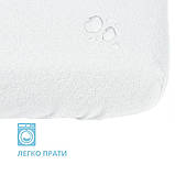 Наматрацник 2 шт дитячий у ліжечко 60х120х15 см непромокальний натяжний з гумкою по периметру бавовна, фото 5