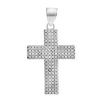 Серебряный крестик SilverBreeze с фианитами (2136446) IN, код: 8026269