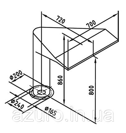 Водоспад FitStar Classico (800х700 см) із насосом 2.6 кВт морська вода, фото 2