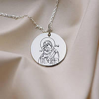 Серебряный кулон Икона Божьей Матери с Иисусом 132724бож Оникс IN, код: 6733847