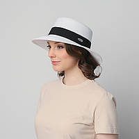 Шляпа LuckyLOOK женская канотье 469-427 One size Белый IN, код: 7445220