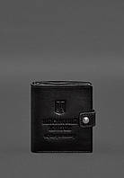 Кожаная обложка-портмоне для военного билета офицера запаса (широкий документ) Черная BlankNo IN, код: 8321813