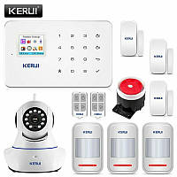 Комплект беспроводной GSM сигнализации Kerui G18 с WI- FI IP камерой (UUDBBVD66D88DJ) IN, код: 1633413