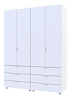 Розпашна шафа для одягу Гелар комплект Doros Білий 2+2 ДСП 155х49,5х203,4 (42002117) IN, код: 8037440
