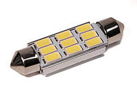 Светодиодная лампа StarLight T11 9 диодов 5630 1.5W 12V WHITE 41mm мультиполярная IN, код: 6726094