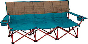 Стілець-диван 3-ний розкладний туристичний з підлокітниками і спинкою в чохлі, метал/тканина