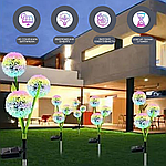 Ліхтар Світильник Для Саду 3 Гілки 9 Квіточок LED Лампочки Декоративні Водонепроникні IPX5 Для Клумби на Дачу 2в1 на Сонячній, фото 5