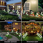 Ліхтар Світильник Для Саду 3 Гілки 9 Квіточок LED Лампочки Декоративні Водонепроникні IPX5 Для Клумби на Дачу 2в1 на Сонячній, фото 6