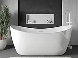 Настінна ніша в ванну вбудована горизонтальна біла Nett YW-92, фото 3
