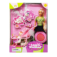 Детская кукла с дочкой DEFA 20958 с аксессуарами Зеленый IN, код: 7886438