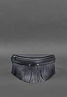 Кожаная женская сумка на пояс Spirit темно-синяя BlankNote IN, код: 8132624